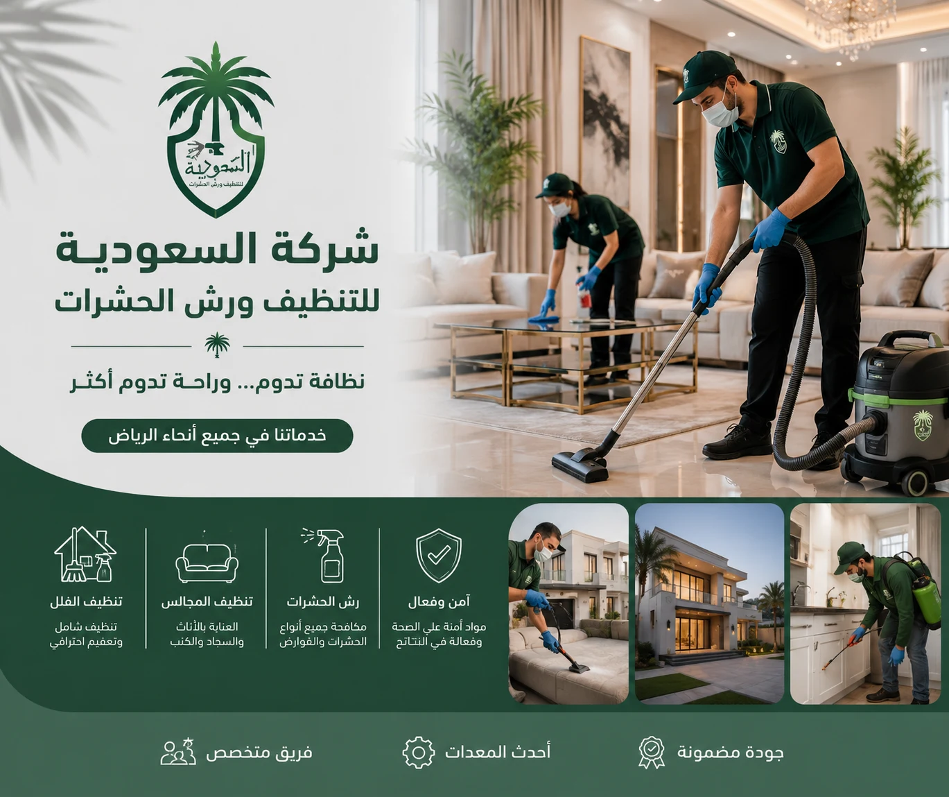 تنظيف احترافي عالي الدقة لوحدة سكنية بعد التشطيب في الرياض — نوافذ وأرضيات واضحة